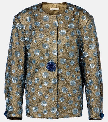 Floral sequined oversized jacket | Jacques Wei