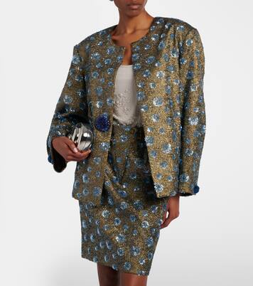 Floral sequined oversized jacket | Jacques Wei