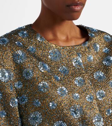 Floral sequined oversized jacket | Jacques Wei