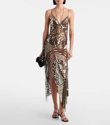 Slipdress aus Tüll mit Pailletten | Pucci