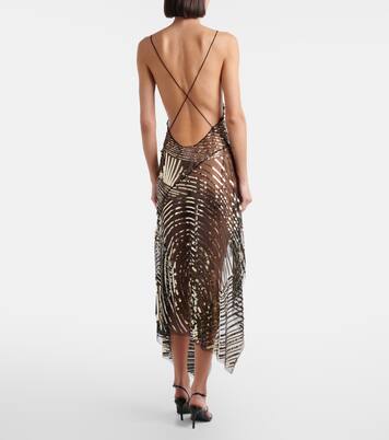 Slipdress aus Tüll mit Pailletten | Pucci