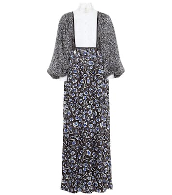 Abito lungo a stampa in seta | Tory Burch