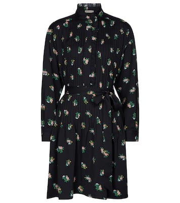 Cora floral pleated shirt dress | Tory Burch