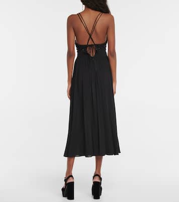 Abito midi con cristalli | Miu Miu