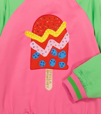 Appliquéd satin jacket | Stella McCartney Kids