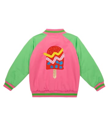 Appliquéd satin jacket | Stella McCartney Kids
