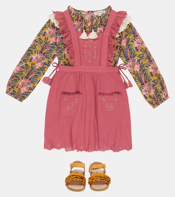 Huguette cotton dungaree dress | Louise Misha