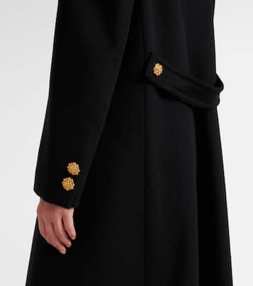 Double G embroidered wool coat | Gucci
