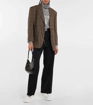 Shearling-lined platform sneakers | Prada