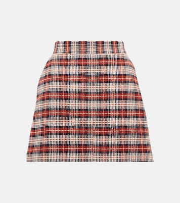 Checked cotton-blend miniskirt | See By Chloé