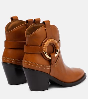 Hana leather cowboy boots | See By Chloé