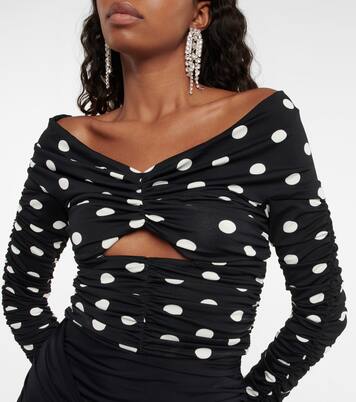 Top in cotone a pois con cut-out | Magda Butrym