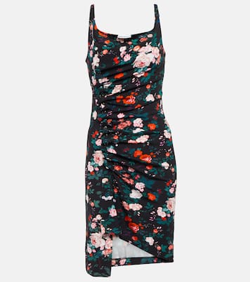 Floral ruched jersey minidress | Rabanne