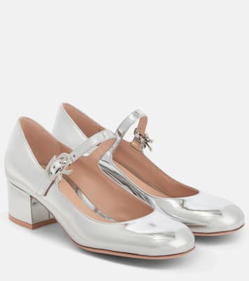 Pumps Mary Jane in pelle metallizzata | Gianvito Rossi