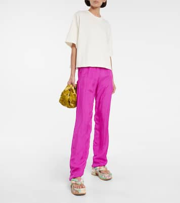 Floral-printed platform thong sandals | Dries Van Noten
