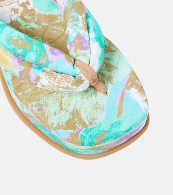 Floral-printed platform thong sandals | Dries Van Noten