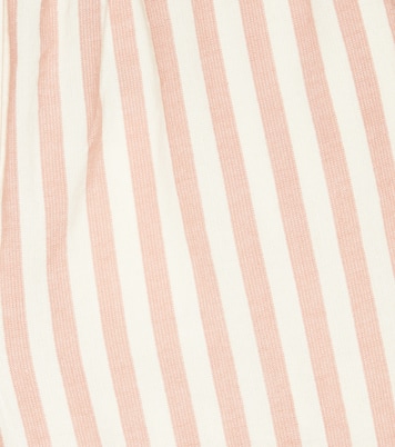 Shorts Ambra de algodón y lino a rayas | The New Society