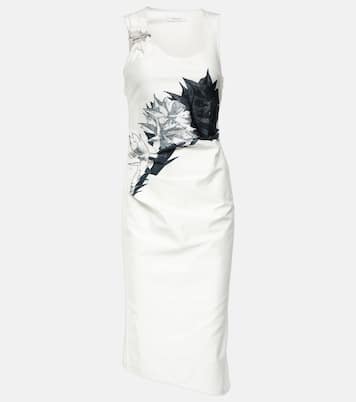 Vestido midi de novia estampado | Jacques Wei