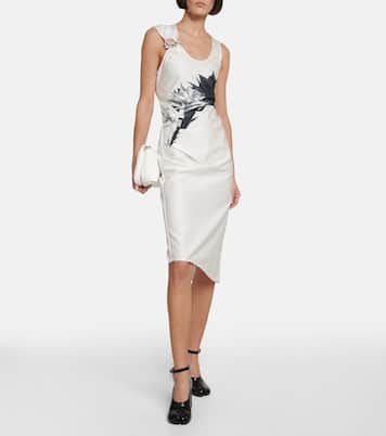 Vestido midi de novia estampado | Jacques Wei