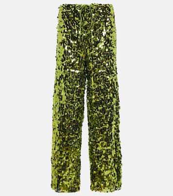 Pantaloni a gamba larga con paillettes | Oséree