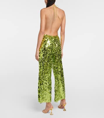 Pantaloni a gamba larga con paillettes | Oséree