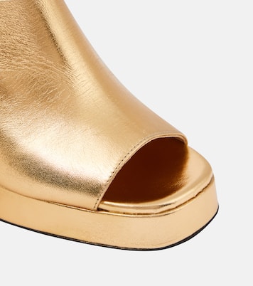 Mules Alba 90 de piel con plataforma | Souliers Martinez
