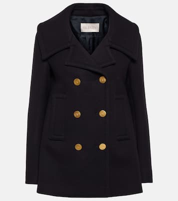 Double-breasted wool-blend peacoat | Valentino