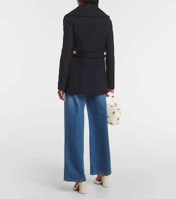 Double-breasted wool-blend peacoat | Valentino