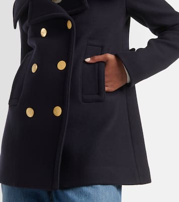 Double-breasted wool-blend peacoat | Valentino