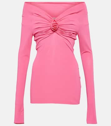 Top de jersey con apliques florales | Blumarine
