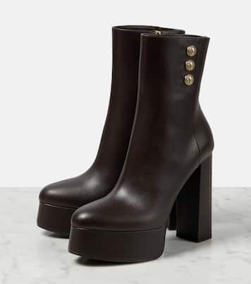 Plateaustiefel Brune aus Leder | Balmain