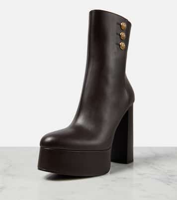 Plateaustiefel Brune aus Leder | Balmain