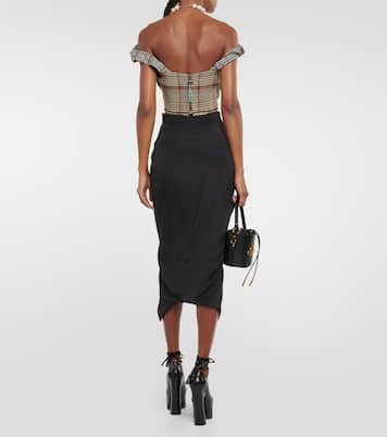 Top bustier in crêpe a quadri | Vivienne Westwood