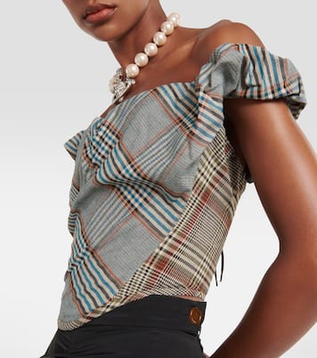 Top bustier in crêpe a quadri | Vivienne Westwood