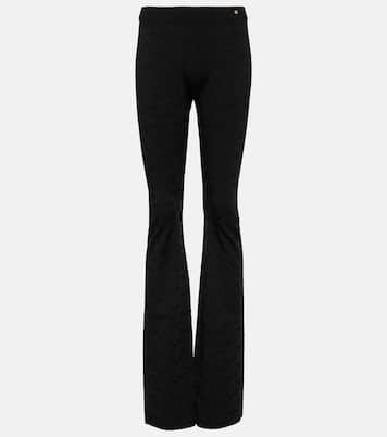 Pantalon évasé Greca à taille haute | Versace