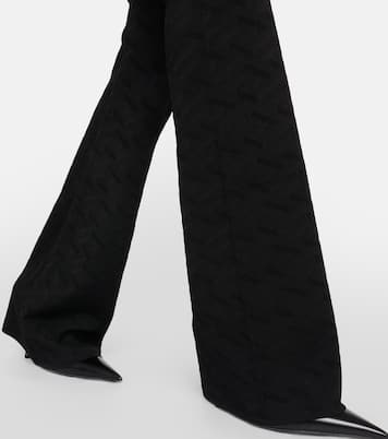 Pantalon évasé Greca à taille haute | Versace