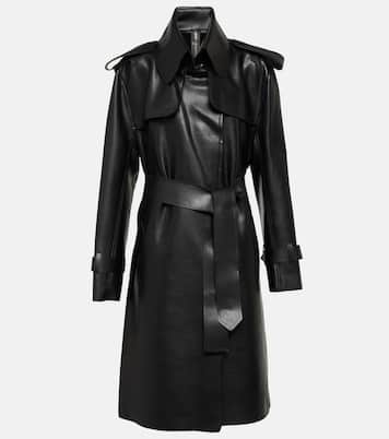 Faux leather trench coat | Norma Kamali