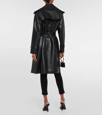 Faux leather trench coat | Norma Kamali