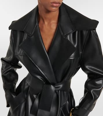 Faux leather trench coat | Norma Kamali