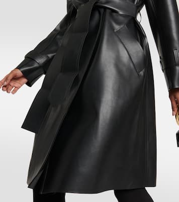 Faux leather trench coat | Norma Kamali