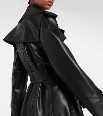 Faux leather trench coat | Norma Kamali