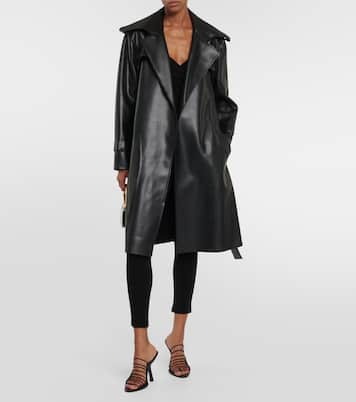 Faux leather trench coat | Norma Kamali