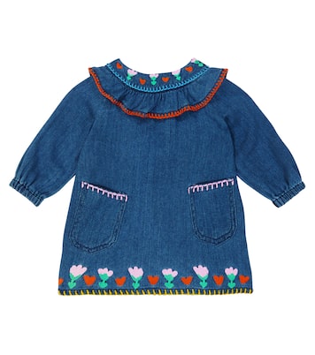 Baby embroidered denim dress | Stella McCartney Kids