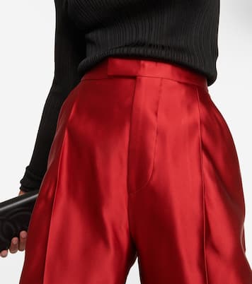 Pantalones tapered de seda duquesa | Tom Ford