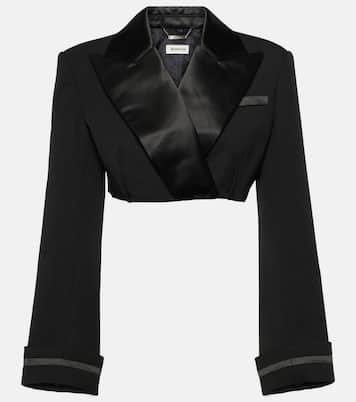 Blazer raccourci Clare en laine mélangée | Simkhai