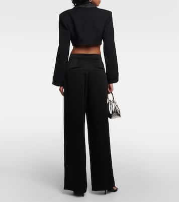 Blazer raccourci Clare en laine mélangée | Simkhai