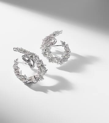 Orecchini Y-Couture in oro bianco 18kt con diamanti | Yeprem