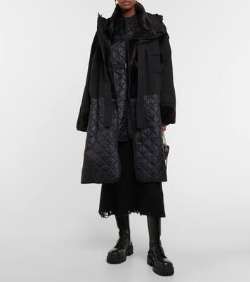Cappotto con shearling sintetico | Junya Watanabe