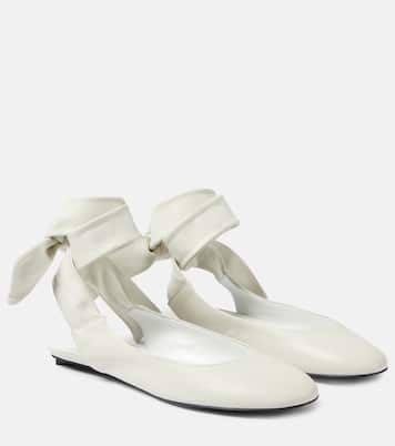 Bridal Cloe leather slingback flats | The Attico