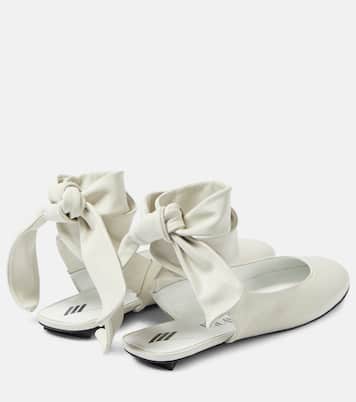 Bridal Cloe leather slingback flats | The Attico